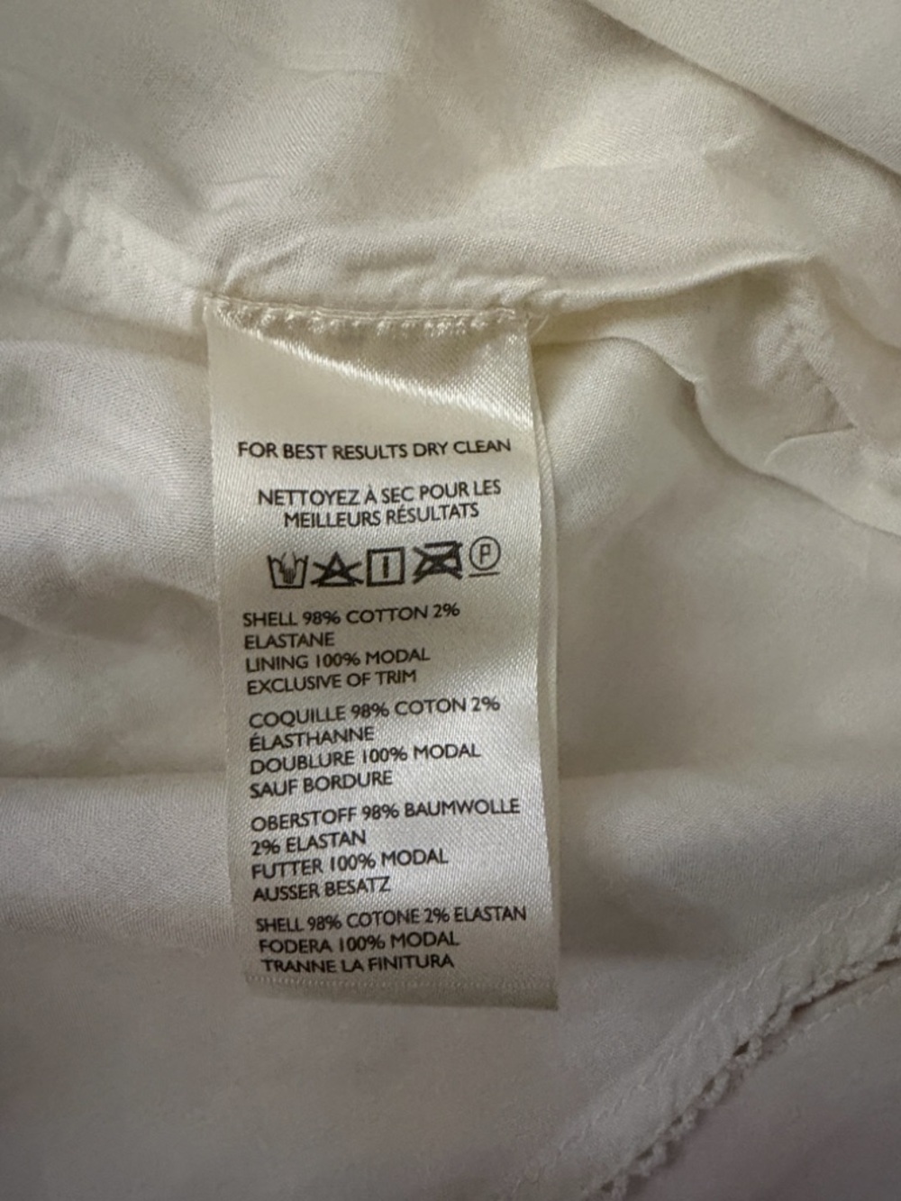 BHLDN Cream Dress with Navy Logo Tag - Picture 4 of 4